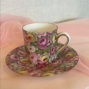 Floral Teacup and Saucer Set